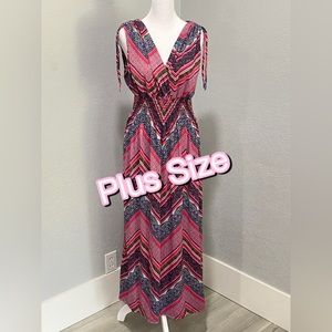 2/$30 🛍️New NWT Pink 1x 2x 3x Plus Size maxi dress summer lightweight forgiving